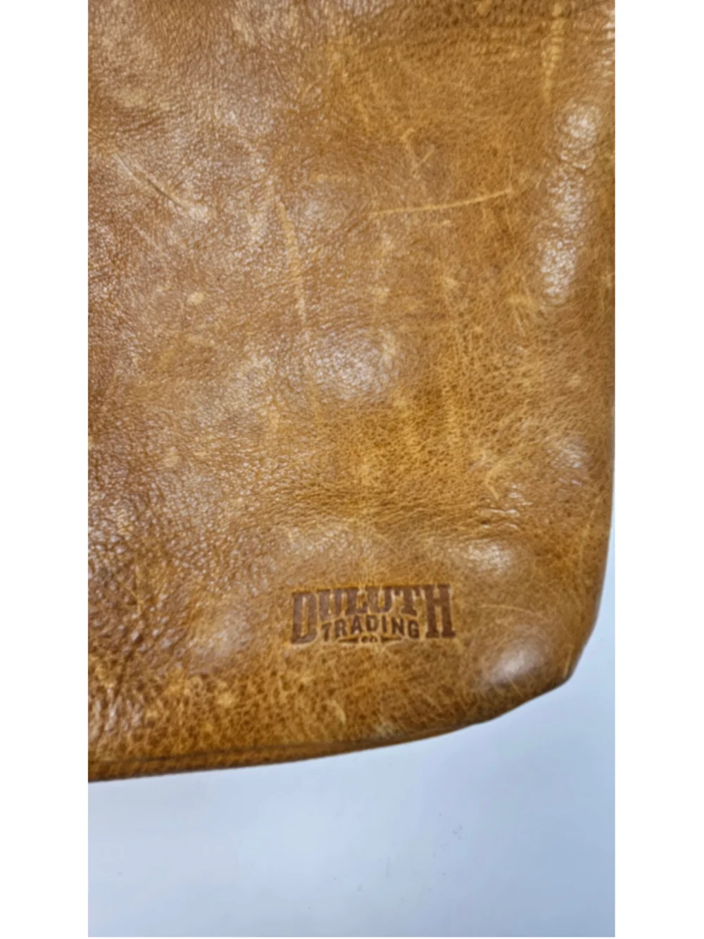 Duluth Trading Co Leather Hobo Shoulder Bag Brown Distressed Full Grain Purse